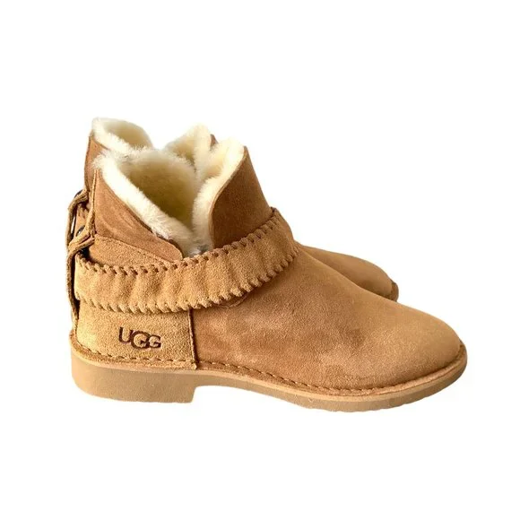 UGG Shoes Ugg Mckay Chestnut Suede And Shearling Ankle Bootie